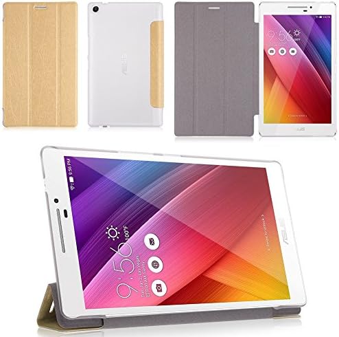 3 Folding Folio PU Leather Case Stand Protector Cover For Asus ZenPad 7.0 Z370CG Gold