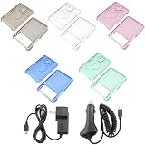 PCMICROSTORE New Creative Lab Zen 4gb 8gb 16gb Snap-On Crystal Protective Case Cover - Bundled with 12v Rapid Premium Car Charger and Home Travel Wall AC Adapter Charger- 5 Color Choices