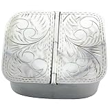 Solid 925 Sterling Silver Square Sectional Pill Box