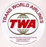 航空『TWA(Trans World Airlines)』《AS14》ステッカー