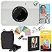 Kodak Printomatic Instant Camera (Grey) Deluxe Bundle + Zink Paper (20 Sheets) + Deluxe Case + Photo Album + Hanging Frames + Comfortable Neck Strap