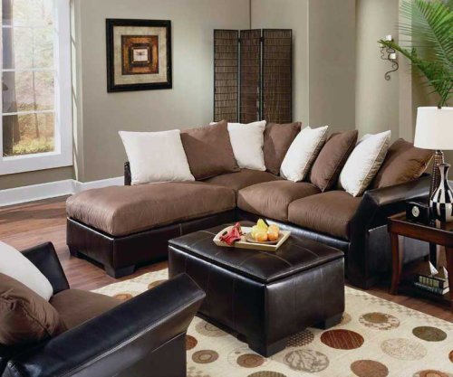 2 pcs Sectional Modern Microfiber Sofa Set, Item#DAYTONA