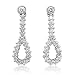 18k White Gold Stud Tear Drop Diamond Earrings (EF, SI, 0.74 carat)