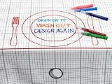 Doodle tablecloth by Stitch designworks, Size: Medium (180x148cm)
