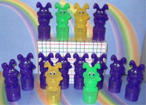 Childrens Toyshop  Toys : Lot of 14 Plastic Bunny Rabbit Finger Puppets / Candy Holders / Party Favors / Cake Toppers / for Spring Baskets (Bunnies, Rabbits)
