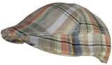 Scala Plaid Ivy Linen Cotton Blend Scally Cap Duckbill Summer Driver Golf Flat Hat
