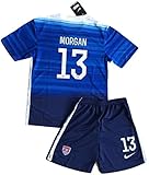 2015-2016 Alex Morgan #13 Kids/Youth USA National Away Jersey & Shorts