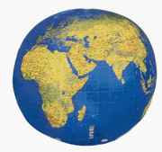 Buy 16 Dark Blue Inflatable Globe by None now!