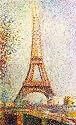 Seurat Eiffel Tower Wooden Jigsaw Puzzle