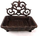 Aged cast iron scrolls decor wall or counter mounted soap dish, French rustic