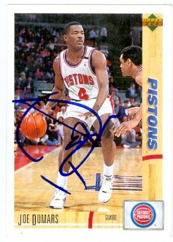 Joe Dumars Autographed/Hand Signed basketball card (Detroit Pistons) 1991/92 Upper Deck #45 Spanish