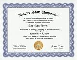Leather Degree: Custom Gag Diploma Doctorate Certificate (Funny Customized Joke Gift - Novelty Item)