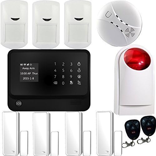 Alarm System Security Home GSM+Wifi+GPRS Touch Keypad LCD Display IOS Android APP Wireless Home Burglar