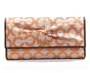 NEW AUTHENTIC COACH PARKER OP ART CHECKBOOK WALLET 42461 (Rosegold/Bronze)