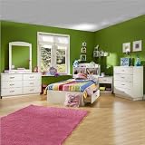 South Shore Logik Kids Pure White Twin Wood Mates Storage Bed 4 Piece Bedroom Set