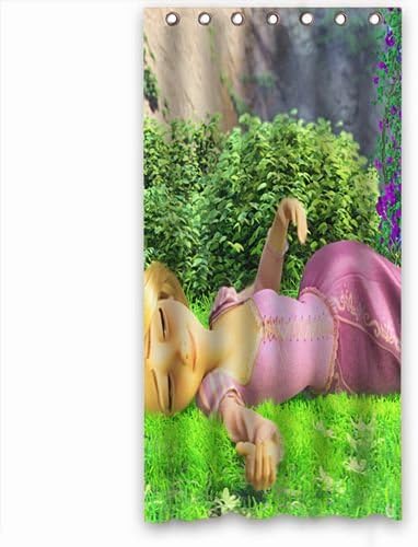 Protection Customized Series ( Princess Rapunzel Walt Disney Characters Image ) Shower Curtain For Men Fit 36" x 72"(90cm x 180cm) SC-9-143
