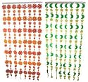 Door Curtain-Orange Flowers