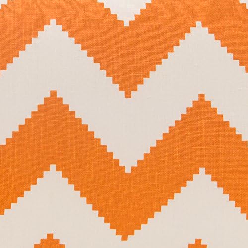 Grouchy Goose Chevron Linen Lumbar Pillow Cover, Tangerine Orange