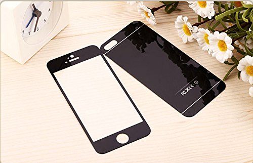 Iphone 5 5s se case-yerwal front+back mirror tempered glass film …