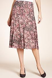 Classic Collection Safari Floral Print Burnout Skirt