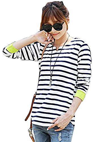 長袖Tシャツ ボーダー シンプル Tシャツ カジュアル キュート エレガンス レディース 冬物 春物 可愛いスカーフ付き R753