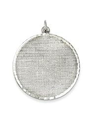 Sterling Silver Engraveable Round Patterned Disc Charm