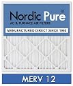 Nordic Pure 20x25x5 Honeywell Replacement AC Furnace Air Filters, MERV 12, Box of 2