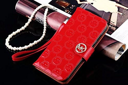 Ducky Worldwide® New Elegant Luxury PU Leather Wallet Style Flip Cover Case For Apple iPhone6 iPhone 6 4.7" Retail Packaging (Red)