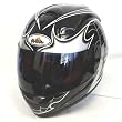 Motorcycle Street Bike Spider Black Full Face Adult Helmet