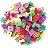 Krafty Kids: Fun Foam Assorted Fiesta Beads 8mm 88/Pkg-Square