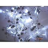 Creative Motion Industries 12878 78.74 in. L 40 Warm White Led Pearl Lights-Black and White