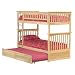 Columbia Twin/Twin Bunk Bed with Trundle Bed - Natural Maple