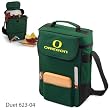 Oregon Ducks Duet Insulated Wine and Cheese Tote - Hunter Green w/Digital Print