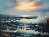 20X24 inch Seacape Hand-painted Painting Sunrise Over Ocean 51WzAlaF05L. SL160 20X24 inch Abstract Hand painted Oil Painting Fall in Love