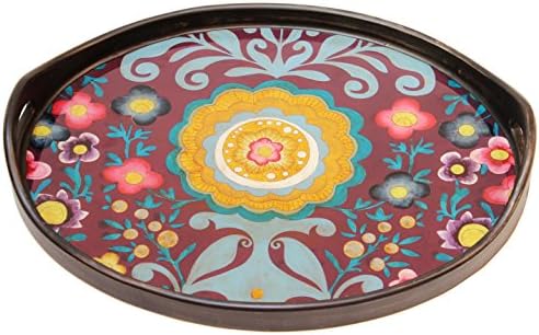 Artista Home Rabat Oval Tray, Flower Finish