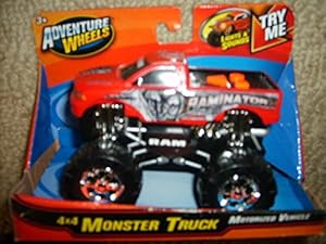 Amazon.com: ADVENTURE WHEELS 4 X 4 MOTORIZED MONSTER TRUCK WITH LIGHTS & SOUND - RAMINATOR: Toys 