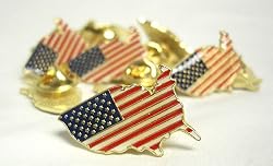 Club Pack of 12 American Flag United States of America Pins #41917