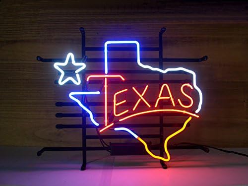New Texas Lone Star Real Glass Neon Light Sign Home Beer Bar Pub Recreation Room Game Room Windows Garage Wall Sign L40