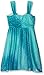 Emerald Sundae Girls' Aqua Ombre Glitter with Jewel Dress
