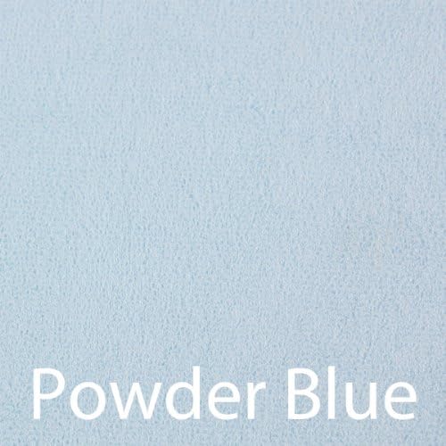 BambooMN Brand - 6 Super Soft 12" x 12" Bamboo Cotton Wash Cloth (70% Rayon from Bamboo, 30% Organic Cotton) - 535 GSM - Powder Blue