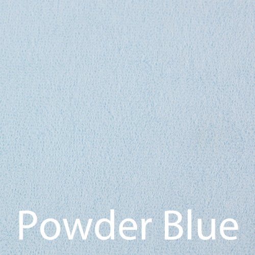 BambooMN Brand - 6 Super Soft 12" x 12" Bamboo Cotton Wash Cloth (70% Rayon from Bamboo, 30% Organic Cotton) - 535 GSM - Powder Blue