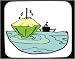 Mouse Pad with floating, buoy, Polynesia, boat, coconut, water, Hawaii