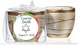 Baby Keepsake: Bar Bat Mitvzah Star of David Stripe Design Personalized Elegant Scent (Set of 24)