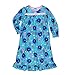 Finding Dory Nemo Girls Flannel Granny Gown Nightgown Pajamas (8, Jellyfish Blue)