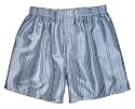 Silk Boxers - M - Soft Blue Stripes - Royal Silk Boxer Shorts