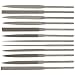 Nicholson 12 Piece Needle File Set with Handles, Swiss Pattern, Single Cut, #2 Coarseness, 5-1/2" Length