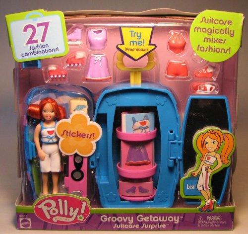 Polly Pocket Groovy Getaway Suitcase Surprise 2003 blue