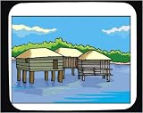 Mouse Pad with dwelling, flood, Asia, 