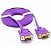 DTECH Flat VGA to VGA Cable 15ft Male to Male SVGA Cord Ultra Slim for Computer Monitor Projector (Purple, 15 Feet)