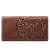 [ヴィヴィアンウエストウッド] Vivienne Westwood レザー二つ折り長財布（ブラウン） 並行輸入品